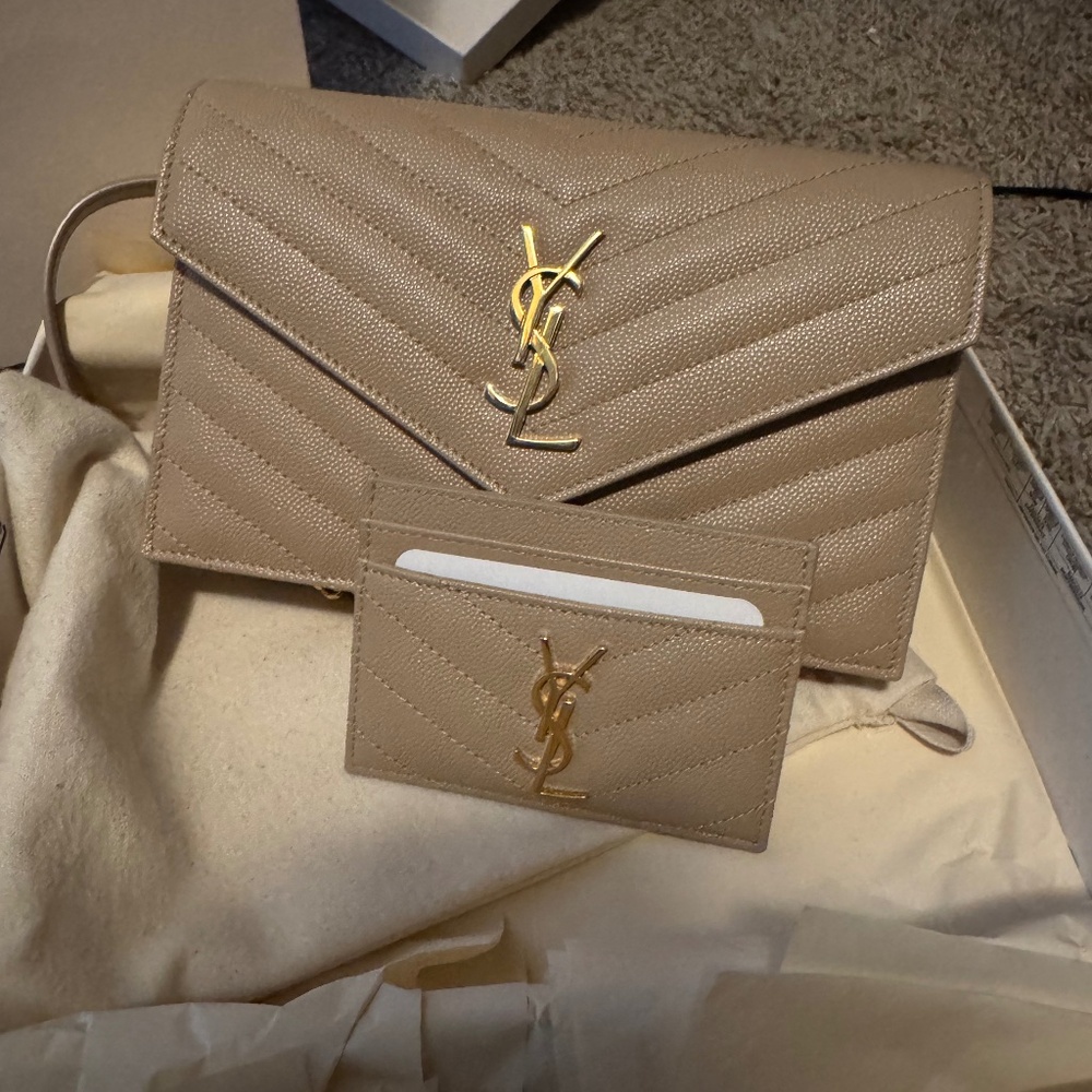YSL Cassandre envelope chain wallet